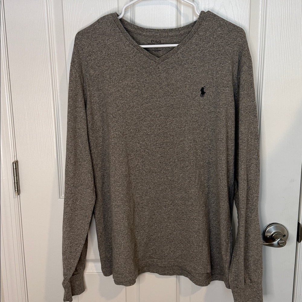 Polo Ralph Lauren Heather Gray V-Neck shirt